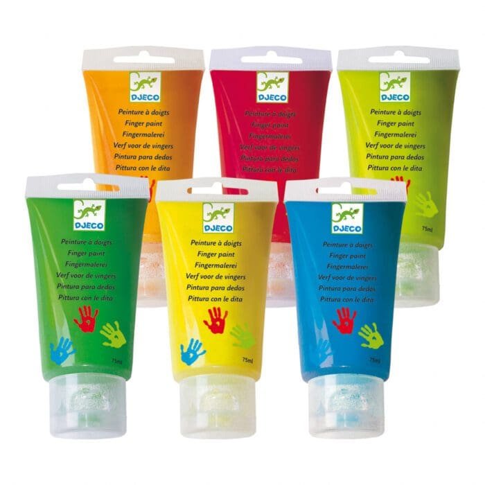 Acuarele 6 culori pentru pictat cu mana, Djeco - imagine 2