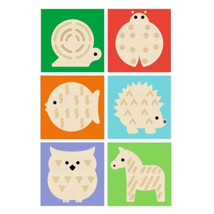 Cuburi lemn TouchBasic, Djeco - imagine 2