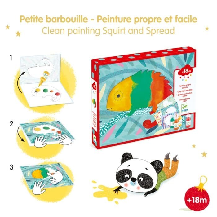 Joc creativ Bebe apasa si picteaza, Djeco - imagine 3