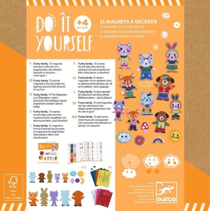 Joc creativ DIY Funky Familie, Djeco - imagine 4