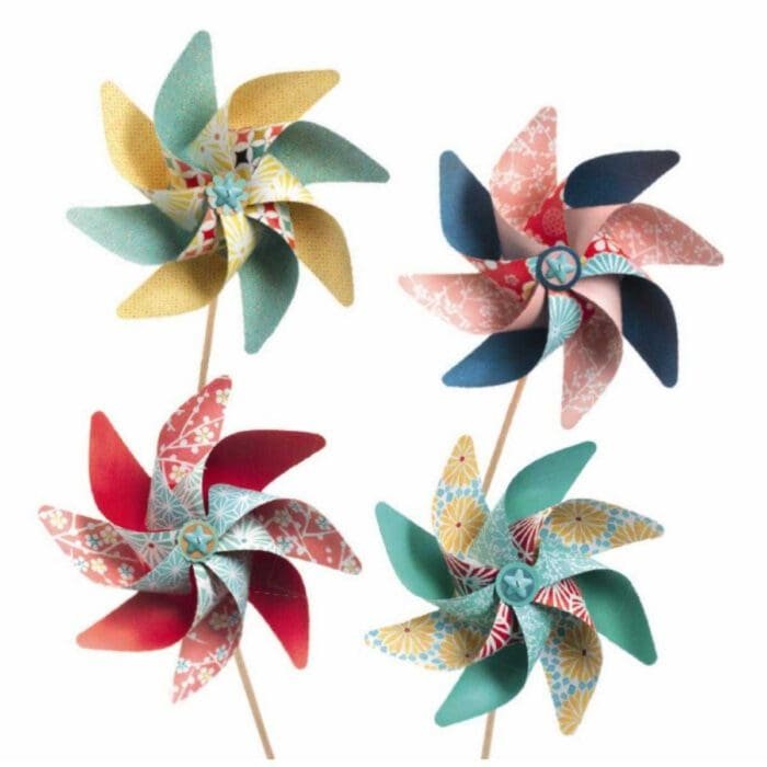 Joc creativ DIY Moristi de vant model cu flori, Djeco - imagine 3