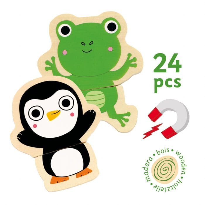 Joc cu magneti Animale prietenoase, Djeco - imagine 2