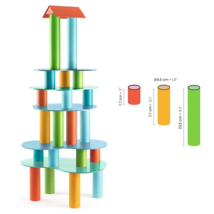 Joc de construit Tubulo, Djeco - imagine 3