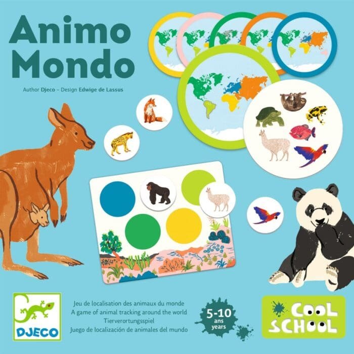 Joc educativ Loto Animo mondo, Djeco - imagine 3