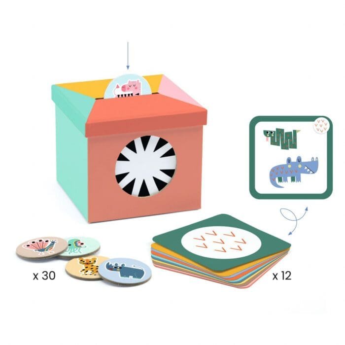 Joc Eduludo cu cartonase Kioukoi animale, Djeco - imagine 2