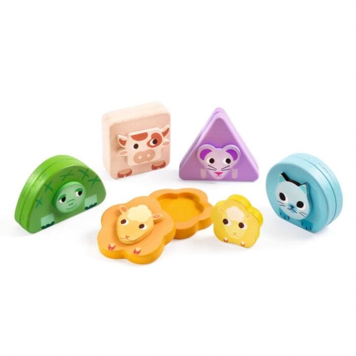 Jucarie educativa bebe Kimami Farm, Djeco - imagine 4