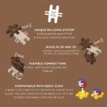 Nano Clics Pentru construit animale salbatice 250 piese, Clicformers - imagine 4