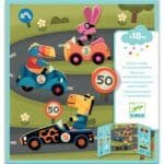Planse cu abtibilduri repozitionabile Vehicule, Djeco - imagine 3