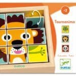 Puzzle din cuburi Tournanimo, Djeco - imagine 2