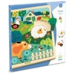 Puzzle din lemn Animale de la ferma, Djeco - imagine 3