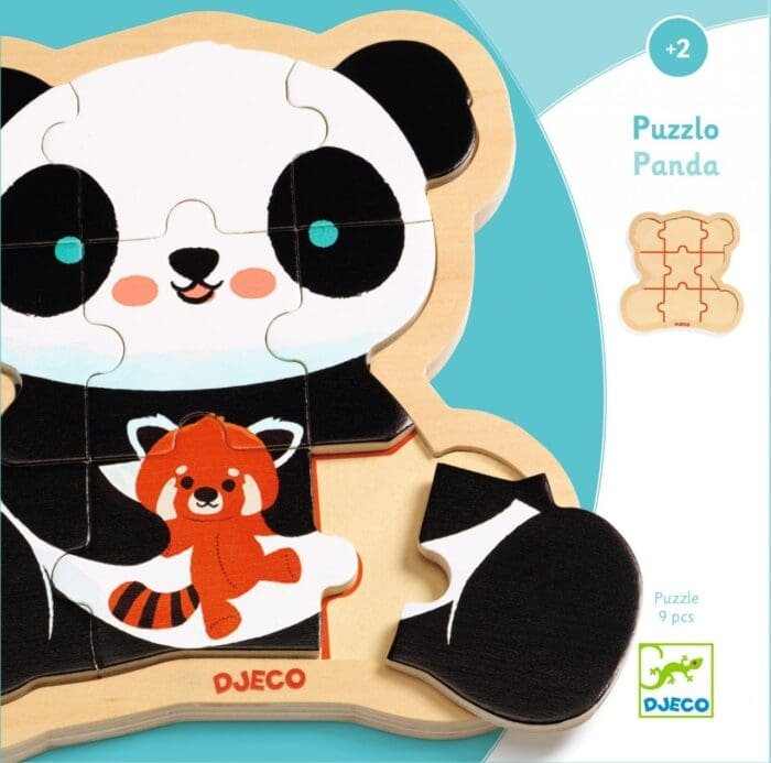 Puzzle din lemn Ursuletul Panda, Djeco - imagine 4