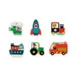 Puzzle din lemn Vroom-vroom, Djeco - imagine 2