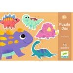 Puzzle duo Micii Dinozauri, Djeco - imagine 3