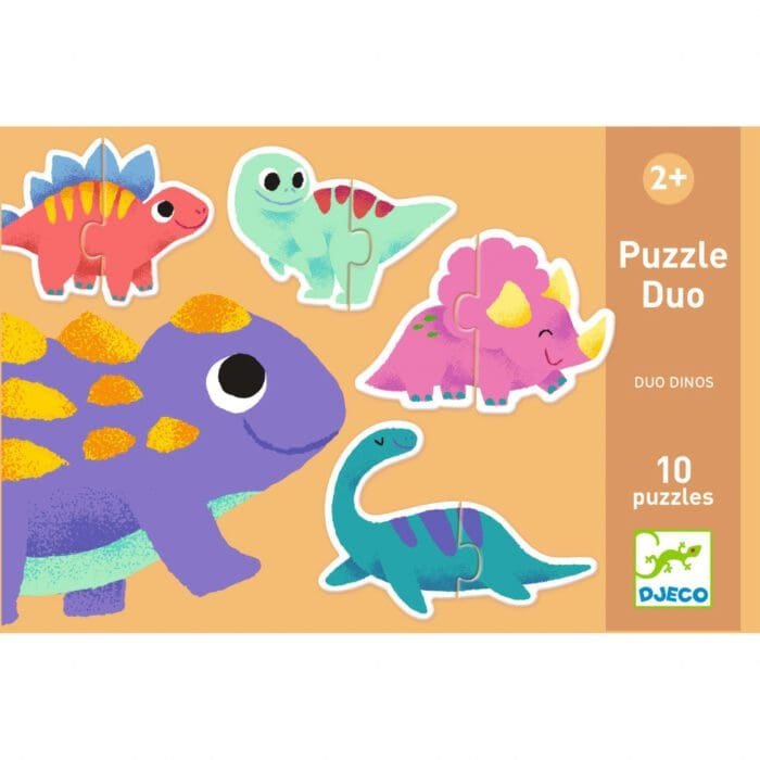 Puzzle duo Micii Dinozauri, Djeco - imagine 3