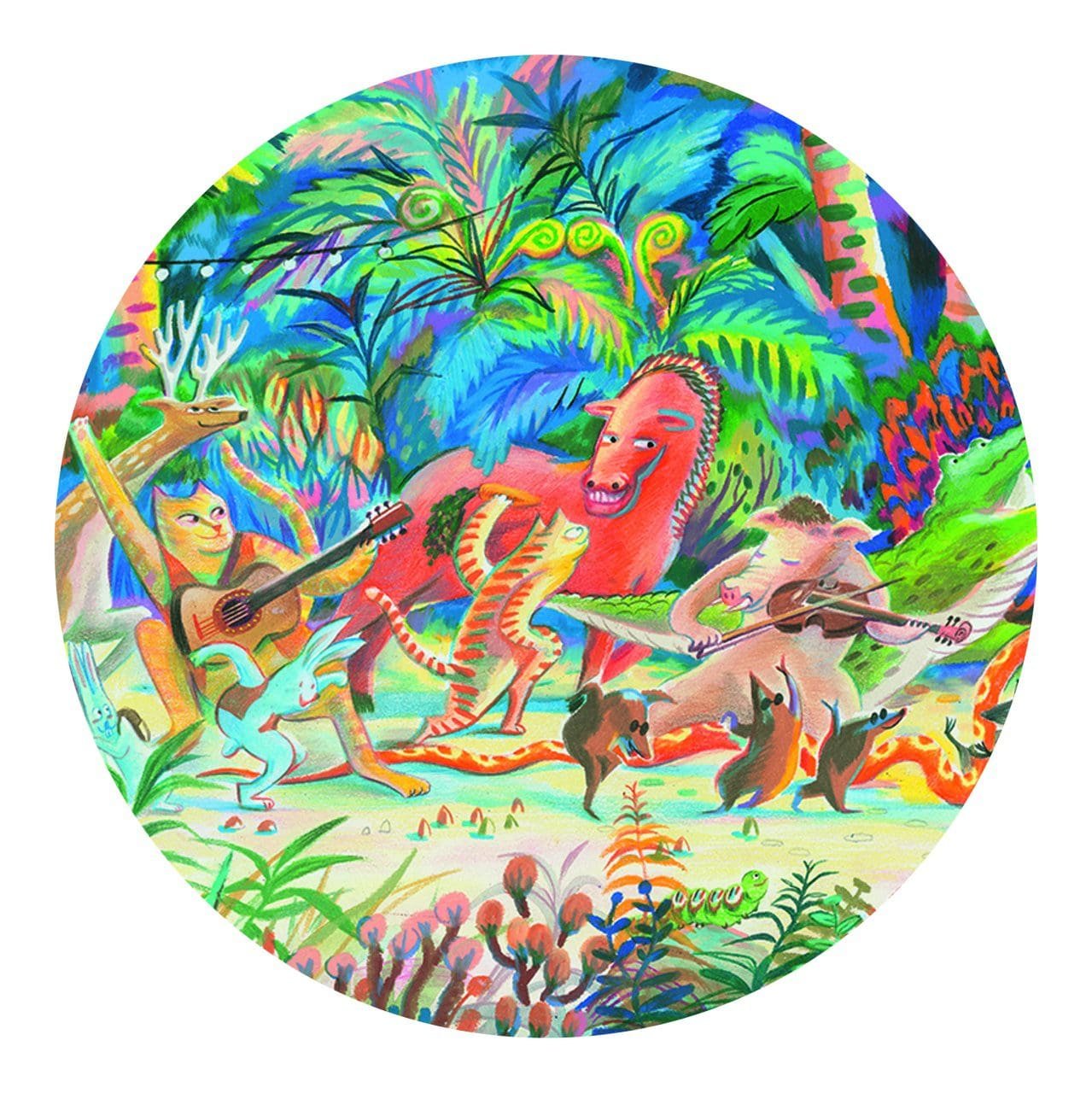 puzzle-galerie-trupa-muzicala-din-padure-djeco20335 Puzzle galerie Trupa muzicala din padure, Djeco - imagine 1