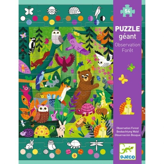 Puzzle gigant Aventuri in padure, Djeco - imagine 3