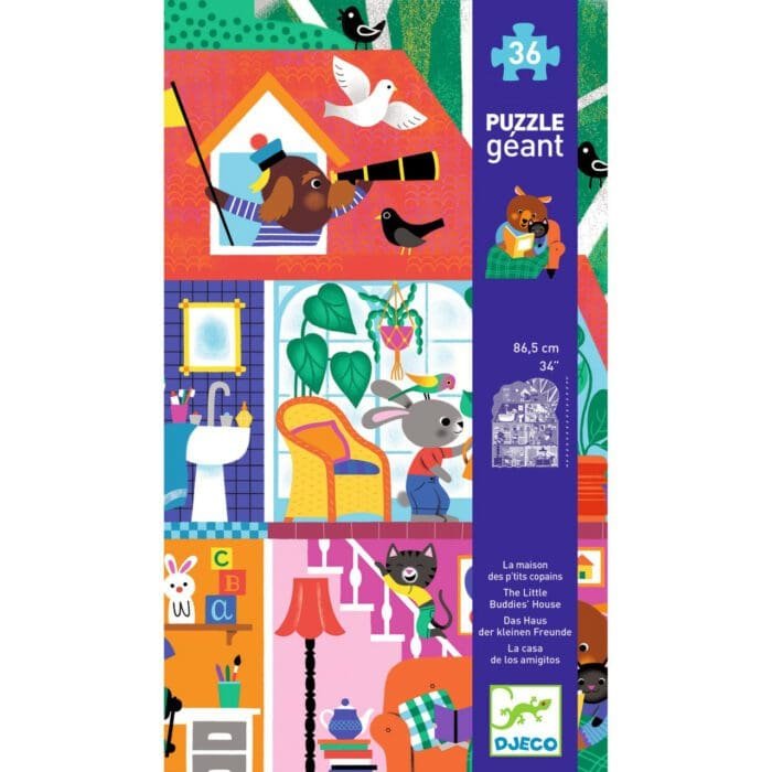 Puzzle gigant Casa micilor prieteni, Djeco - imagine 2