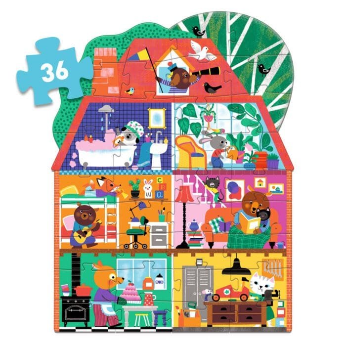 Puzzle gigant Casa micilor prieteni, Djeco - imagine 4