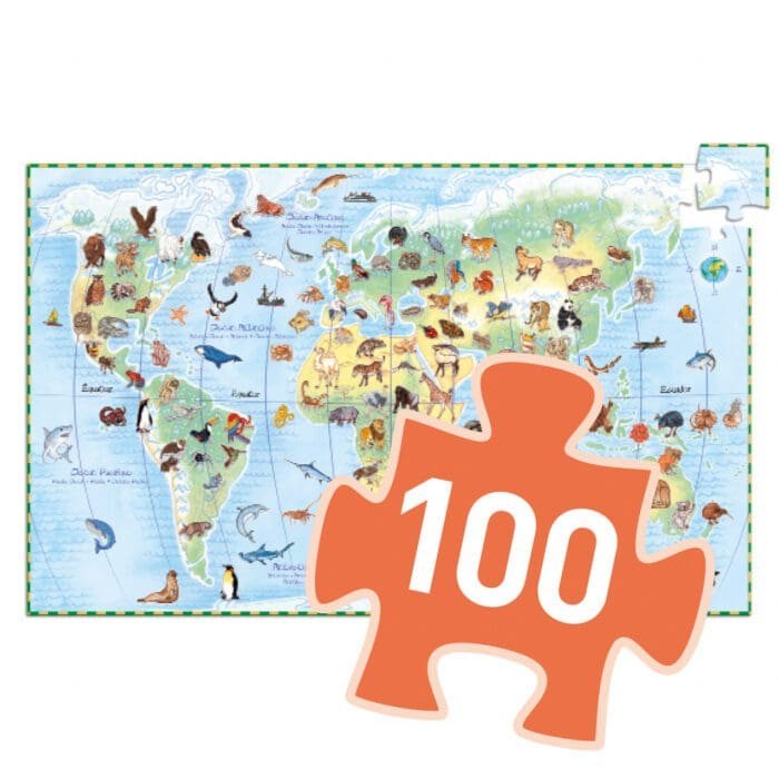 Puzzle observatie Animalele lumii, Djeco - imagine 2