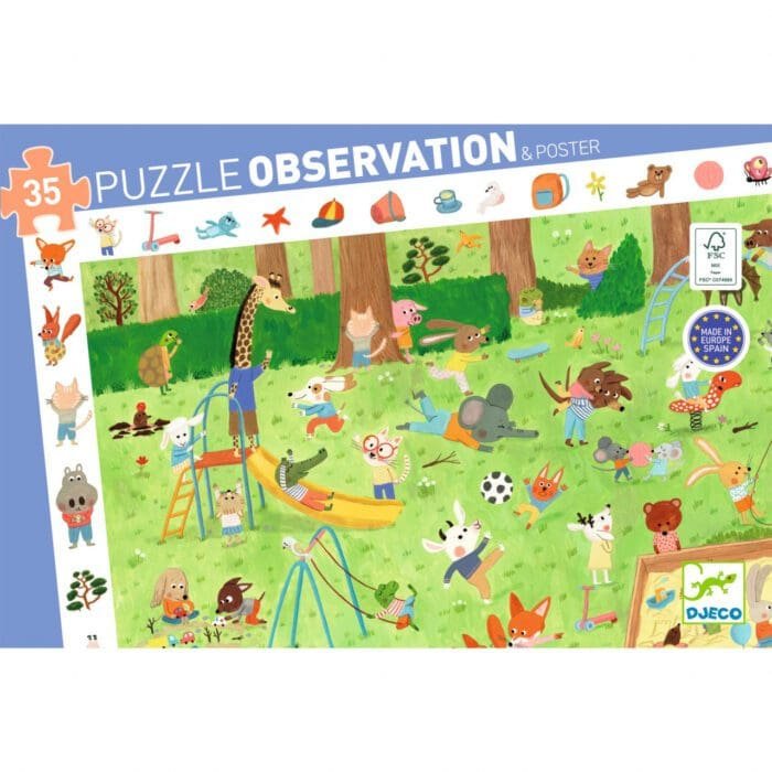 Puzzle observatie Gradina micilor prieteni, Djeco - imagine 3