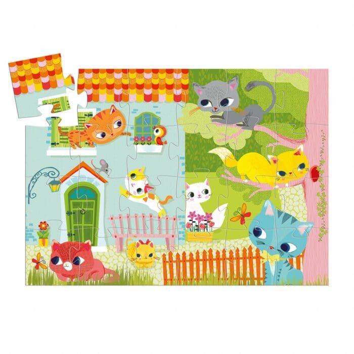 Puzzle Pisici jucause, Djeco - imagine 2