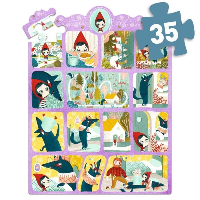 Puzzle poveste Scufita Rosie, Djeco - imagine 3