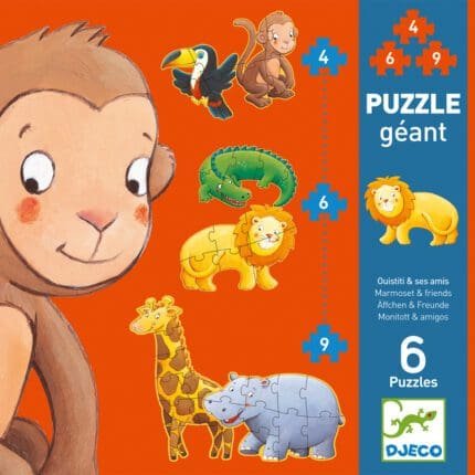Puzzle progresiv Animale salbatice, Djeco