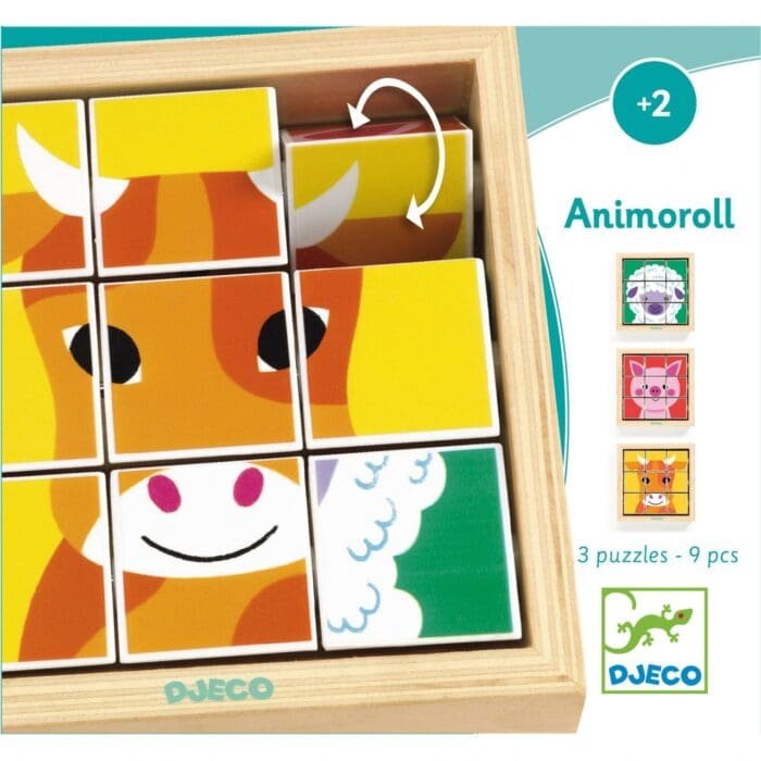 Puzzle rotativ Animoroll, Djeco - imagine 4