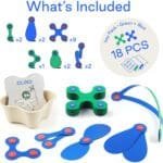 Set Clixo de construit cu magnet, Itsy pack Blue-Green 18