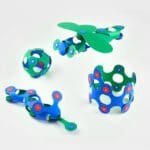 Set Clixo de construit cu magnet, Itsy pack Blue-Green 18 - imagine 4