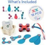 Set Clixo de construit cu magnet, Itsy pack Flamingo-Turquoise 18 - imagine 2