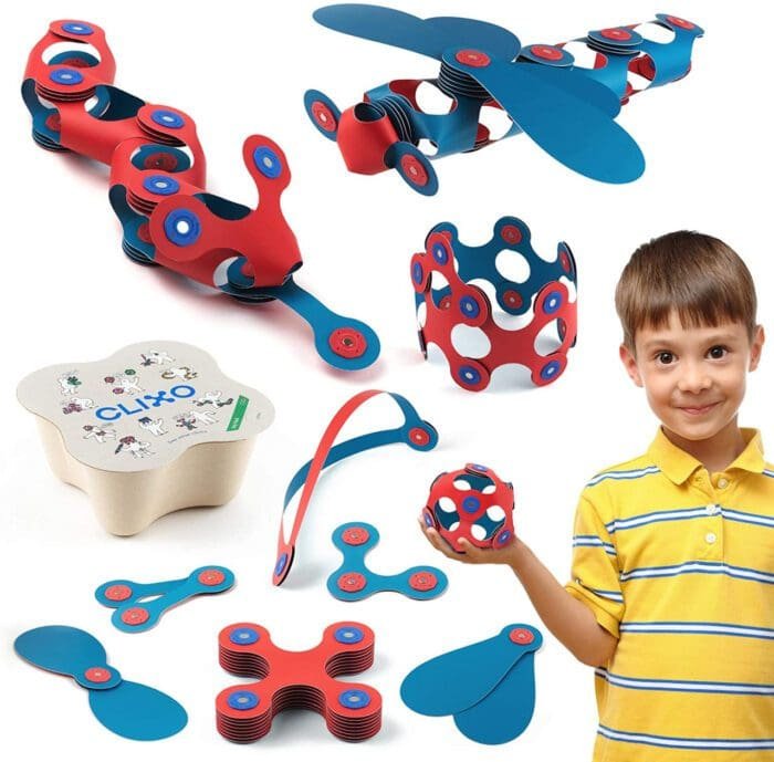 Set Clixo de construit cu magnet, Itsy pack Flamingo-Turquoise 18 - imagine 3