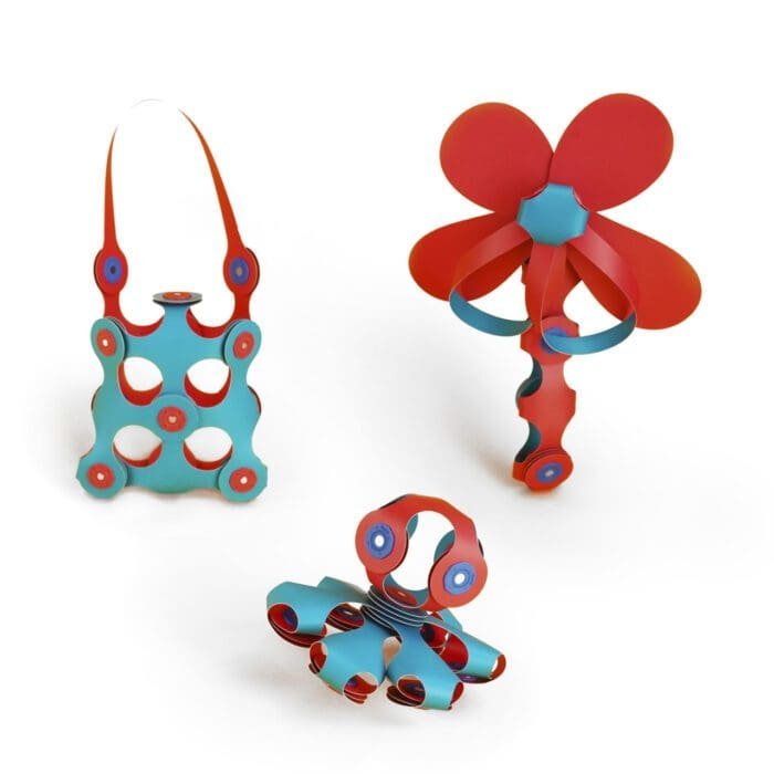 Set Clixo de construit cu magnet, Itsy pack Flamingo-Turquoise 30 - imagine 4