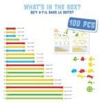 Set de construit cu magnet Spaghetteez 100 piese - imagine 2