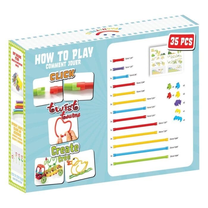 Set de construit cu magnet Spaghetteez 35 piese - imagine 3