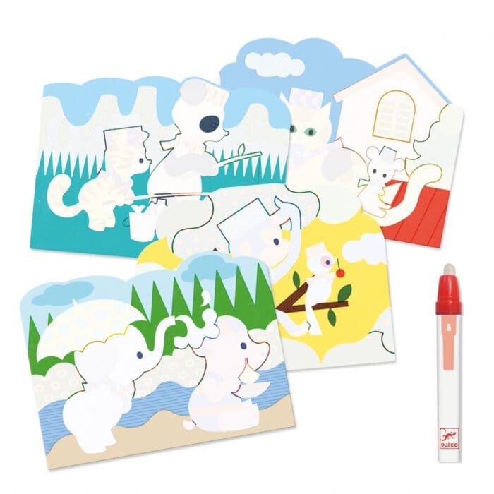 Set pictura cu apa Joaca in natura, Djeco - imagine 2