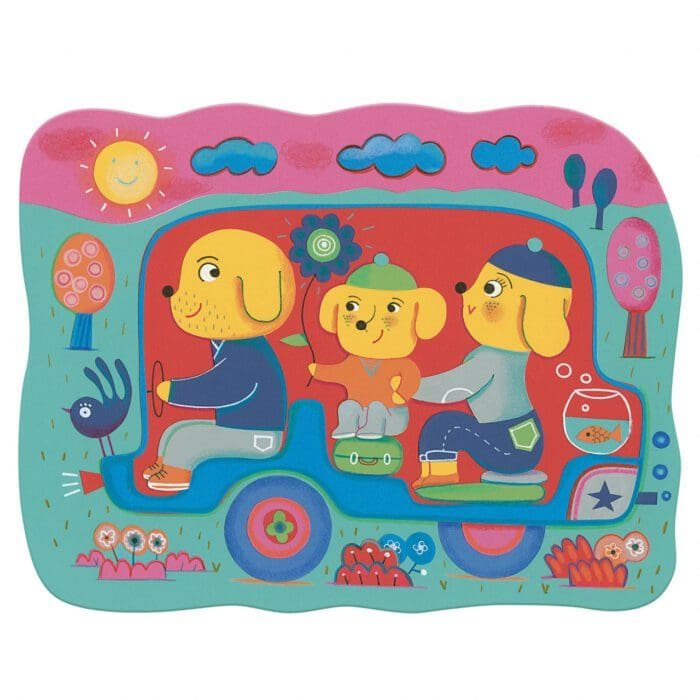 Set pictura cu apa La drum, Djeco - imagine 3