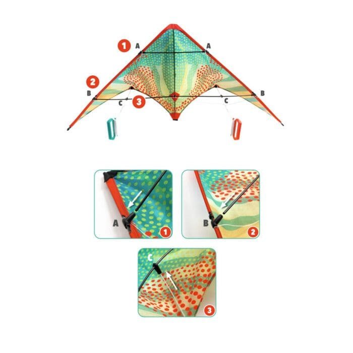 Zmeu acrobatic Puncte rosii, Djeco - imagine 2