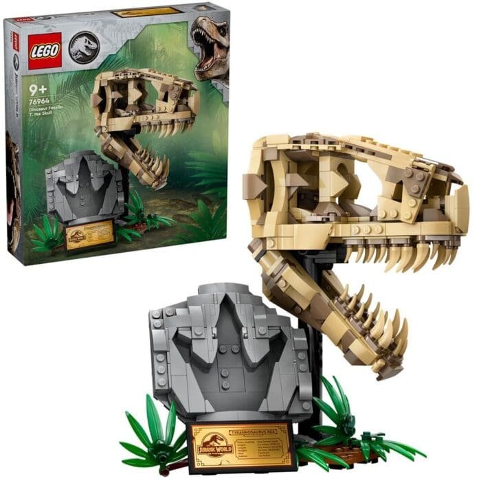 3 LEGO JURASSIC WORLD FOSILE DE DINOZAUR CRANIU DE TREX 76964 - imagine 3