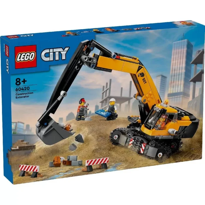 LEGO CITY EXCAVATOR GALBEN DE CONSTRUCTII 60420 - imagine 7