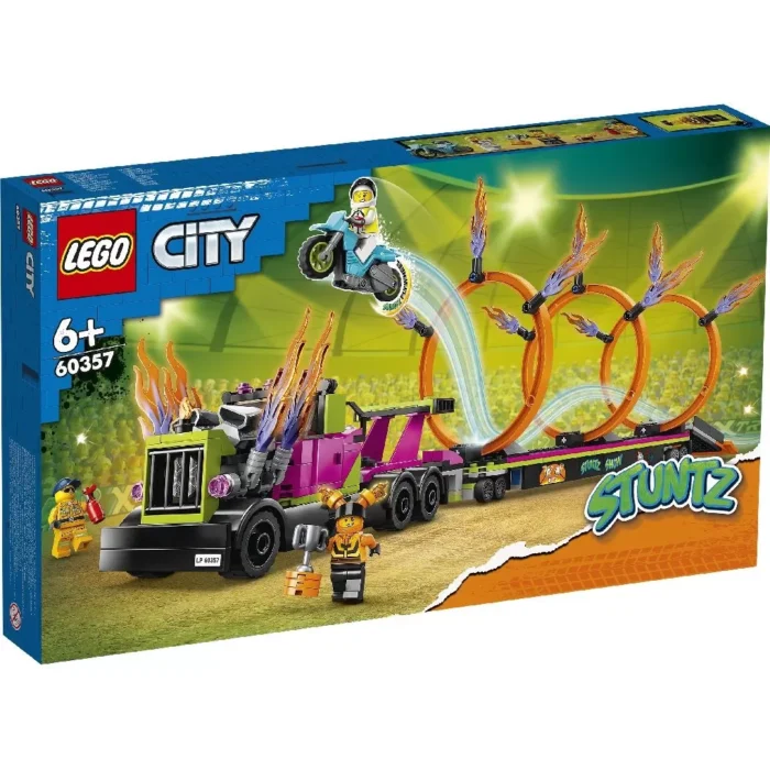 LEGO CITY CAMION DE CASCADORIE SI PROVOCAREA CERCURILOR DE FOC 60357 - imagine 7