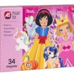 CUTIE MAGNETICA IMBRACA PRINTESELE CU 34 DE PIESE