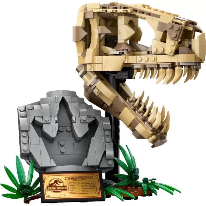 2 LEGO JURASSIC WORLD FOSILE DE DINOZAUR CRANIU DE TREX 76964 - imagine 5