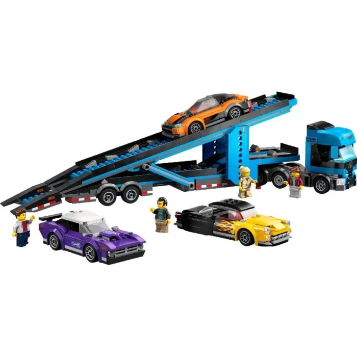 LEGO CITY CAMION TRANSPORTOR DE MASINI SPORT 60408 - imagine 8