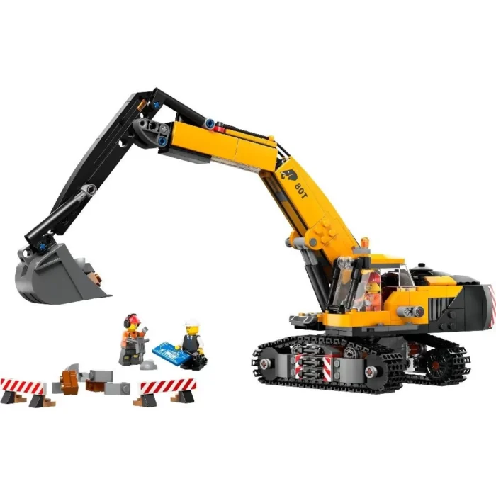 LEGO CITY EXCAVATOR GALBEN DE CONSTRUCTII 60420 - imagine 8