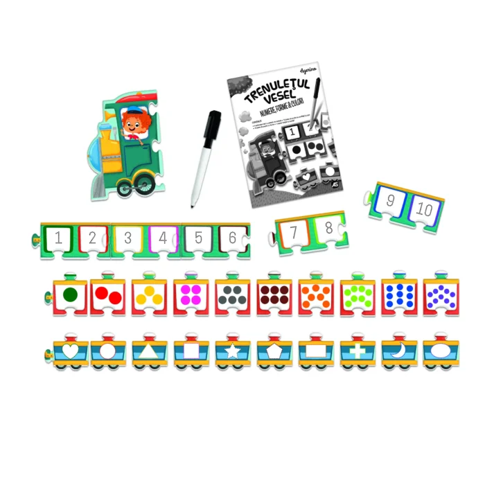 2 TRENULETUL VESEL NUMERE FORME CULORI - imagine 7