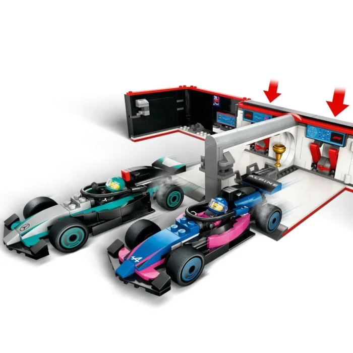 LEGO CITY GARAJ F1 SI MASINI MERCEDES-AMG SI ALPINE 60444 - imagine 10