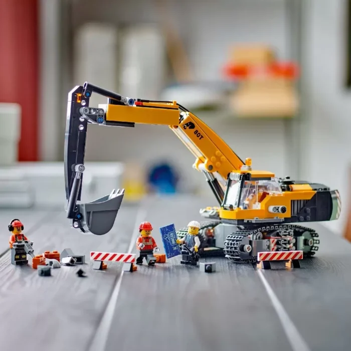 LEGO CITY EXCAVATOR GALBEN DE CONSTRUCTII 60420 - imagine 11