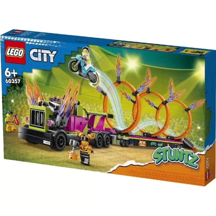LEGO CITY CAMION DE CASCADORIE SI PROVOCAREA CERCURILOR DE FOC 60357 - imagine 12