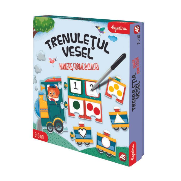 6 TRENULETUL VESEL NUMERE FORME CULORI - imagine 5